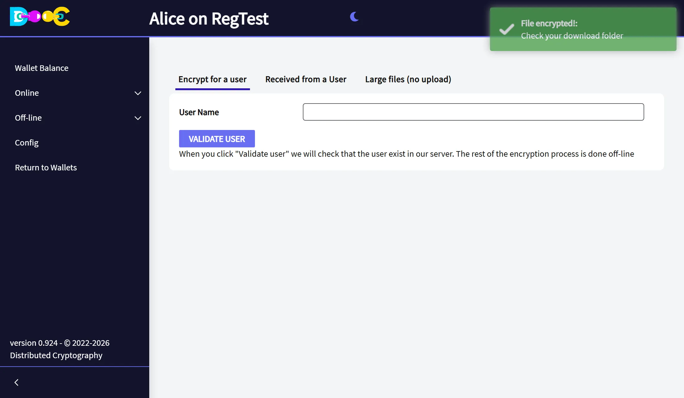 The message File encrypted